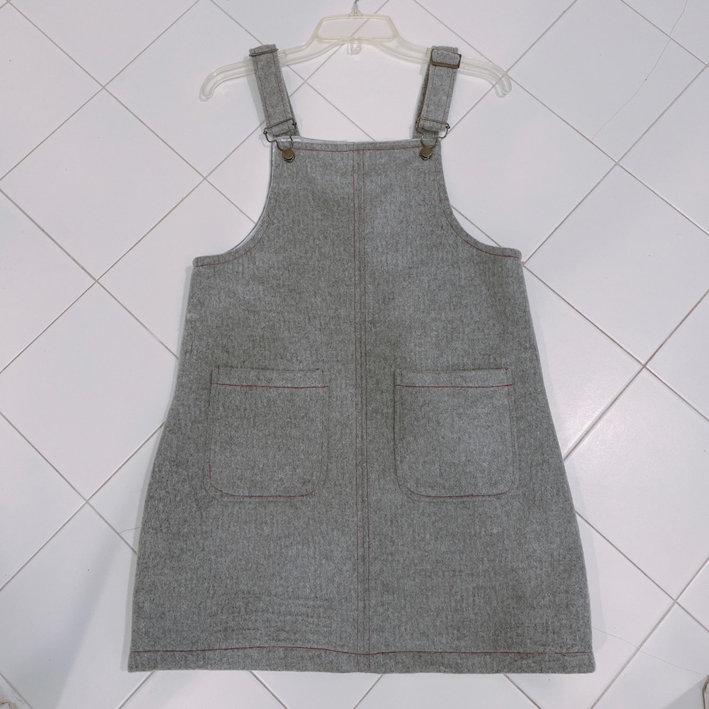 LF vintage grey and red stitching overall dress.